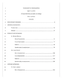 PCA V. Leithart INDEX PRELIMINARY REMARKS