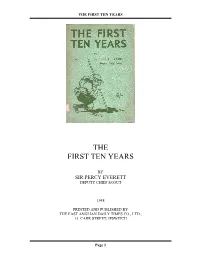 The First Ten Years