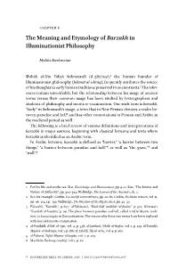 The Meaning and Etymology of Barzakh in Illuminationist Philosophy