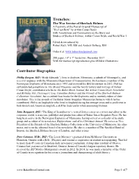 Trenches: the War Service of Sherlock Holmes Info Sheet