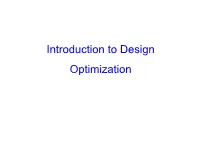 Introduction to Design Optimization