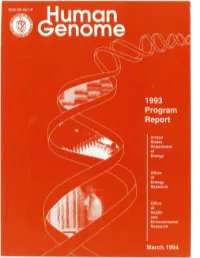 1993 Human Genome Program Report