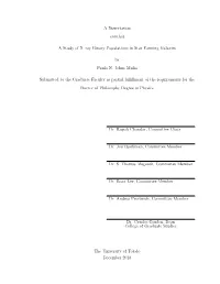 A Dissertation Entitled a Study of X–Ray Binary Populations in Star