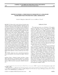 A Performance Measure of a Delaware Water Resource Protection Area Ordinance1