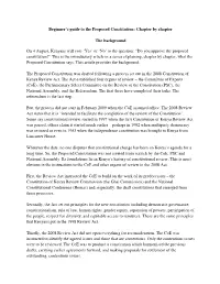 Beginner's Guide to the Proposed Constitution