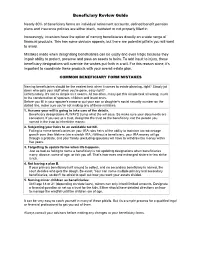 Beneficiary Review Guide