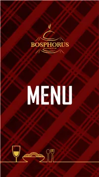 Bosphorus Menu