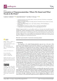 Genomics of Trypanosomatidae: Where We Stand and What Needs to Be Done?