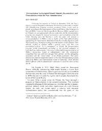 'Germanization' in Occupied Poland: Disunity, Inconsistency, And
