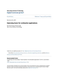 Improving Boron for Combustion Applications