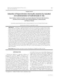 Induction of Hyperchromic Microcytic Anaemia by Repeated Oral
