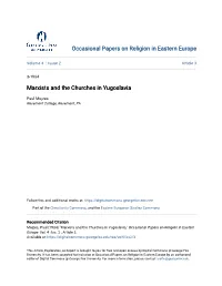 Marxists and the Churches in Yugoslavia