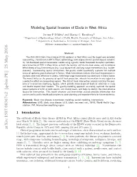 Modeling Spatial Invasion of Ebola in West Africa