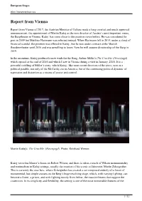 Report from Vienna