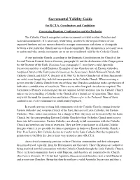 Sacramental Validity Guide