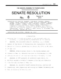 SENATE RESOLUTION Session of No