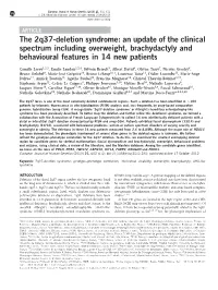 The 2Q37-Deletion Syndrome: an Update of the Clinical Spectrum Including Overweight, Brachydactyly and Behavioural Features in 14 New Patients