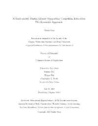 A High-Quality Digital Library Supporting Computing Education: the Ensemble Approach