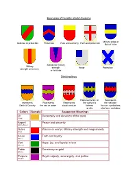 Examples of Heraldic Shield Divisions Dividing Lines Colors Sample