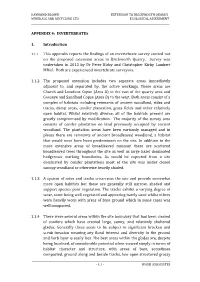 INVERTEBRATES 1. Introduction This Appendix Reports