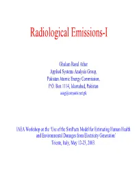 Radiological Emissions-I