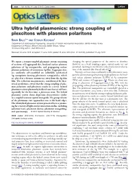 Strong Coupling of Plexcitons with Plasmon Polaritons