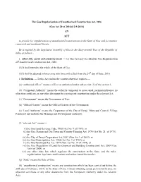 The Goa Regularisation of Unauthorized Construction Act, 2016