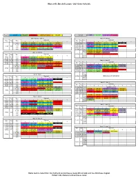 2021 Game Schedule