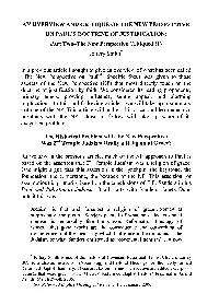 AN OVERVIEW and CRITIQUE of the NEW PERSPECTIVE on PAUL's DOCTRINE of JUSTIFICATION: Part Two-The New Perspective Critiqued (1) Jeffery Smith'