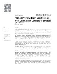 Art Fall Preview: from East Coast to West Coast