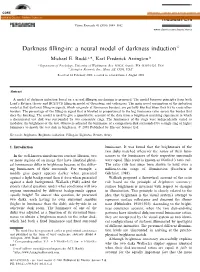 Darkness Filling-In: a Neural Model of Darkness Induction