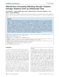Evidence from an Antisaccade Task