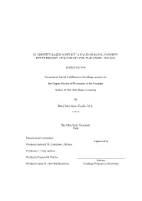 Is “Identity-Based Conflict” a Valid Or Banal Concept? Event History Analysis of Civil War Onset, 1960-2000