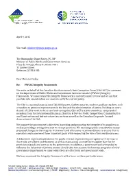 PWGSC Integrity Framework