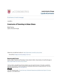 Constructs of Parenting in Urban Ghana