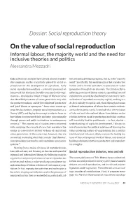 On the Value of Social Reproduction Informal Labour, the Majority World and the Need for Inclusive Theories and Politics Alessandra Mezzadri