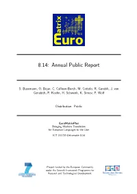8.14: Annual Public Report
