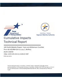 Cumulative Impacts Technical Report