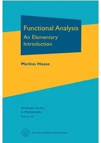 Functional Analysis an Elementary Introduction