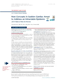 New Concepts in Sudden Cardiac Arrest to Address&Nbsp