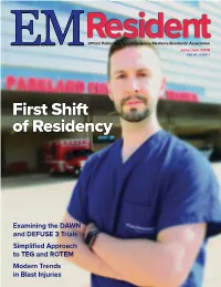 First Shift of Residency