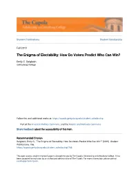 The Enigma of Electability: How Do Voters Predict Who Can Win?
