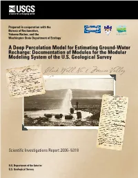 A Deep Percolation Model for Estimating Ground-Water Recharge: Documentation of Modules for the Modular Modeling System of the U.S