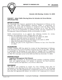 Adopt Public Hearing Dates for Onizuka Air Force Station (AFS) Reuse Plan