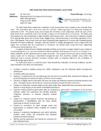 Anderson Consulting Engineers, Inc. Little Snake River Watershed Investigation, Level I Study Client/ Mr. Ron Vore Project Manag