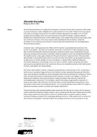 Discrete Encoding Essay by Khim ONG
