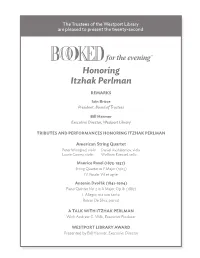 Honoring Itzhak Perlman