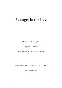 Passages in the Law