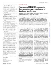 Structures of Pi4kiiiβ Complexes Show Simultaneous Recruitment of Rab11 and Its Effectors John E