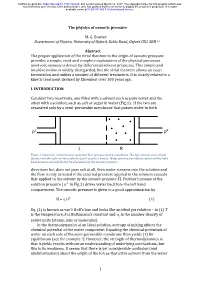 The Physics of Osmotic Pressure